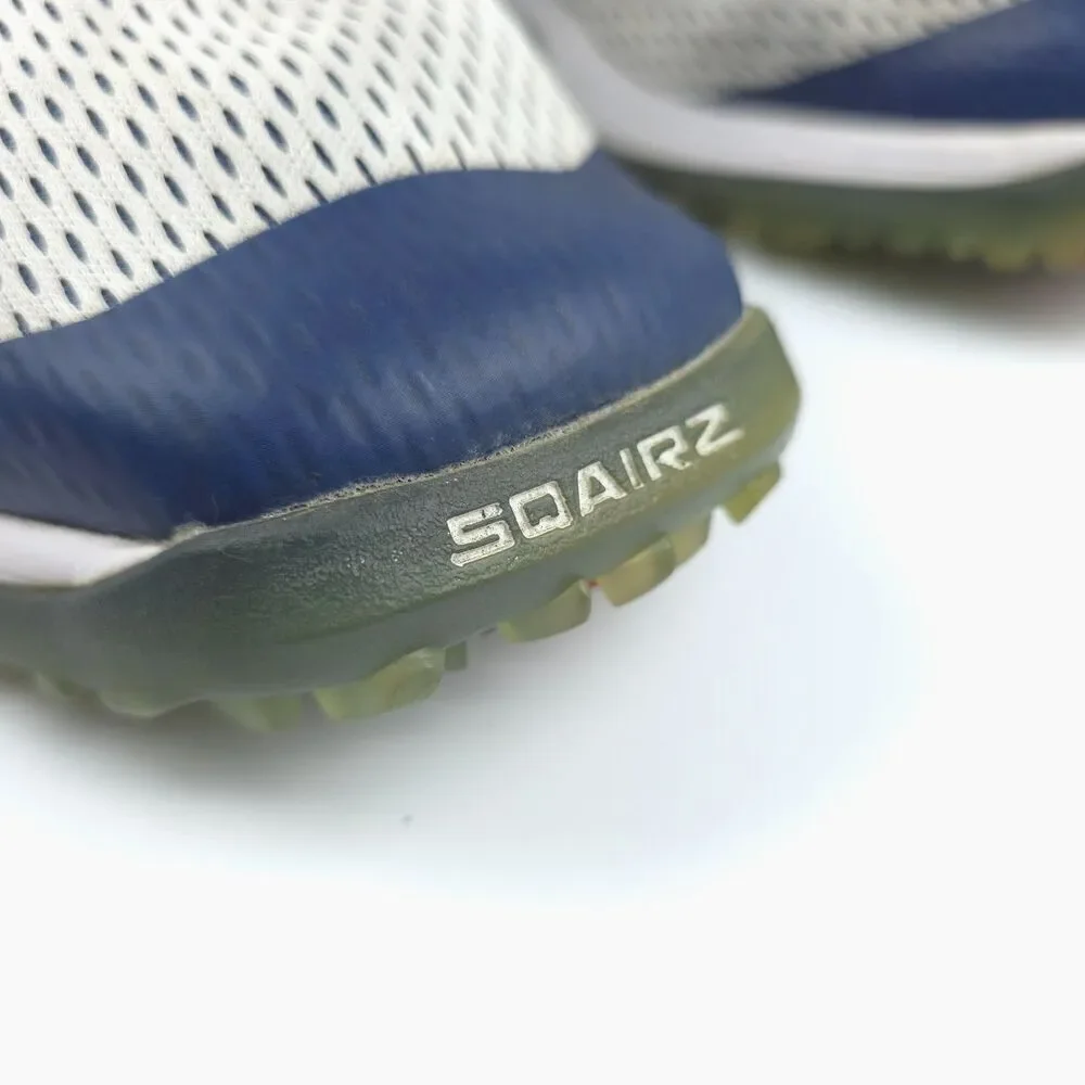 SQAIRZ Speed Mesh Golf Shoes Performance Sneaker White Blue Athletic Sporty 11.5